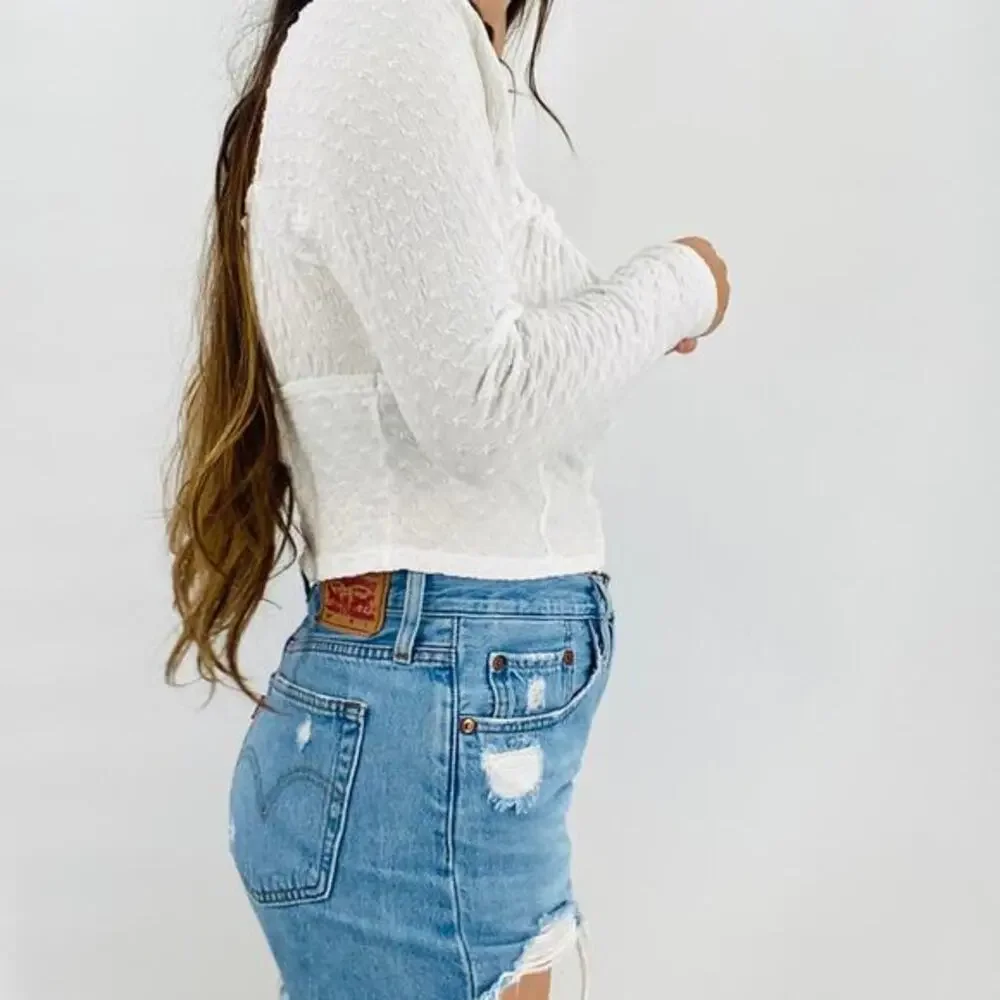 Free People white button down Top